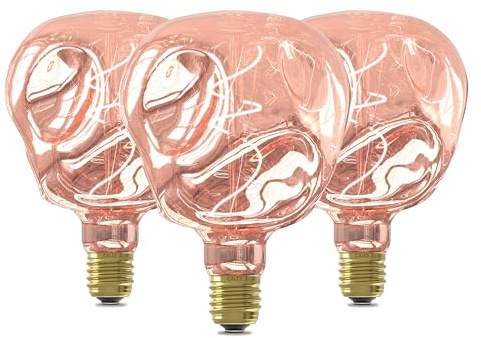 CALEX XXL LED Lampe E27, Rose, Filament, 70lm, 1800K Warmweißes Licht, 3er-Pack