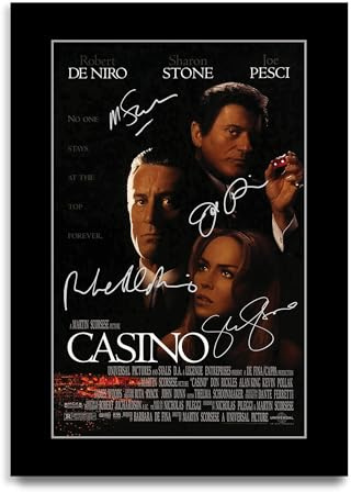 HWC Trading Casino Geschenke Geduckter Poster Signiertes Autogramm Foto für Fans von Film Memorabilien (ID-002948) - A4 Nur Druck