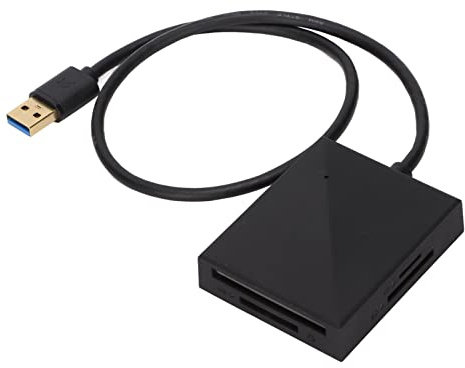 4-in-1-USB-3.0-Kartenleser-Hub, Multi-Slot-Speicherkartenadapter mit CF-, MS-, SD- und MMC-Slots, Plug-and-Play für Laptop, Desktop, Kamera und Fahrrekorder