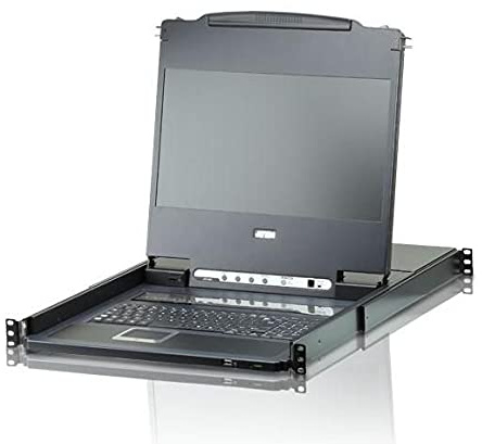 ATEN 17,3 Zoll Widescreen DVI Full HD LCD Konsole 8 Port W125344026 (Full HD LCD Konsole 8 Port Italienisches Tastaturlayout)