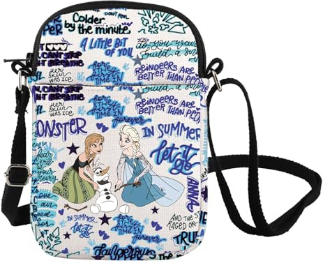 Märchenfilm-inspirierte Umhängetasche, Winter-Themen-Geschenk, Schneemann-Liebhaber, Geschenk, Schnee-Prinzessinnen-Umhängetasche, Letitgo Cb UK