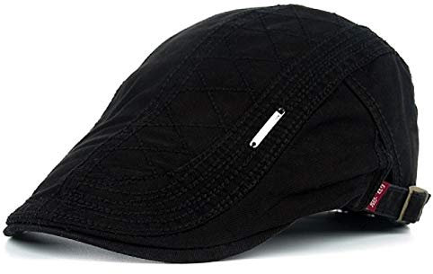 Adantico Herren Baumwolle Schirmmützen (Schwarz)