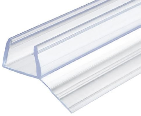 Gedotec Duschlippendichtung für Duschtüren wasserabweisend | 1 Stück - Profil-Dichtung 135° | Länge: 2 m | Duschdichtung 8mm - 10mm | Türdichtung PVC Transparent | Duschkabinen Dichtungen Duschwand