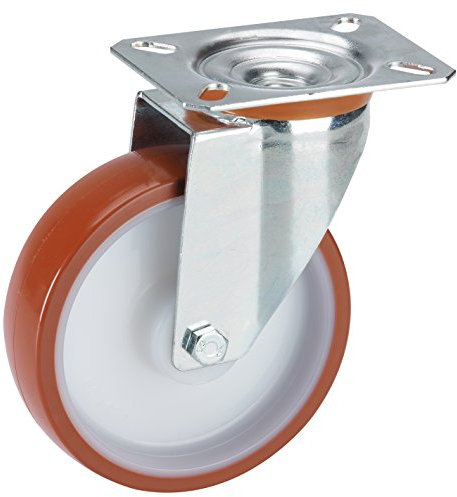 Dörner + Helmer 731571 Lenkrolle mit Platte, Rot