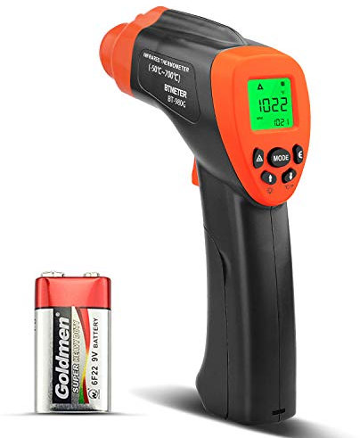 BTMETER 980G Berührungsloses digitales Infrarot-Thermometer-16:1 High IR Laser Temp Gun zum Kochen in der Küche Grillen Automotive (-58℉-1292℉) (NICHT für Human Temp)