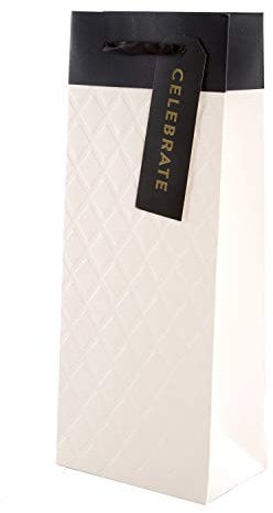 Hallmark Multi-Occasion Bottle Bag - Embossed 'Quilted' Design.