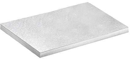 dekora - Base para Tartas Rectangular - Medidas 35 x 25 x 1,2 cm - Bandeja de Cartón Rígido Recubierto con Papel de Aluminio - Apto para Contacto Alimentario y Reutilizable - Color Plata