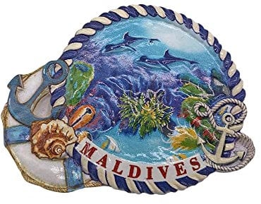 3D Ocean Maldives Refrigerator Fridge Magnet Tourist Souvenirs Handmade Resin Craft Magnetic Stickers Home Kitchen Decoration Travel Gift