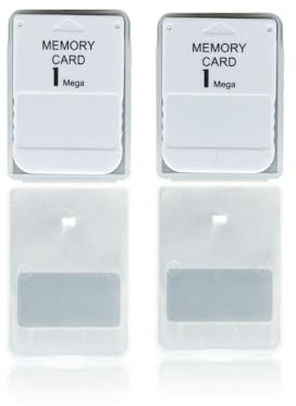 WICAREYO 2PCS 1MB Memory Card for PS1 Console 1 Mega Memory Card