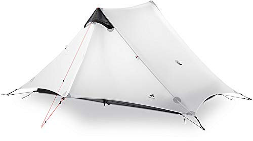 3F UL GEAR lanshan 2 Personen Oudoor Ultraleichtes Campingzelt 3 Jahreszeiten Professionelles 15D Silnylon Stangenloses Zelt 4 Jahreszeiten (2P Grau 3 Jahreszeiten)