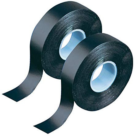 GTSE - Cinta autofusible - 19 mm x 5 m - Cinta Se Amalgama - Cinta eléctrica y cinta de sellado para reparaciones impermeables - Negro - 2 rollos