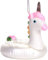 BRUBAKER Anillo de Natación Unicornio - Bola de Cristal Pintado a Mano - Bola de arbol de Navidad con la Boca Soplada Figuras de Decoración Divertidas Colgantes de la Bola de arbol - 11 cm