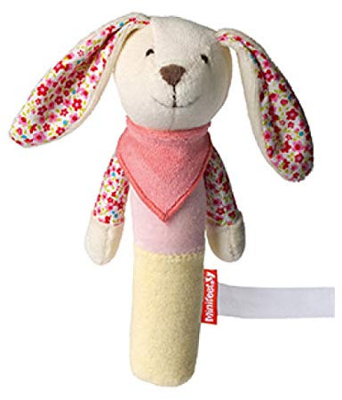 Minifeet Putziger Greifling in Hasenoptik mit Quietschfunktion - das kuschelige Geschenk zu jeder Gelegenheit! Für werdende Eltern oder Babys