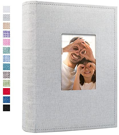 Vienrose Fotoalbum zum Einstecken, 33x23 cm Fotobuch mit 50 Weißen Seiten, Memo-Album mit Leinen Einband von 300 Fotos Geschenk für Absolvierte Geburtstag Weihnachten Hochzeit Familie Baby
