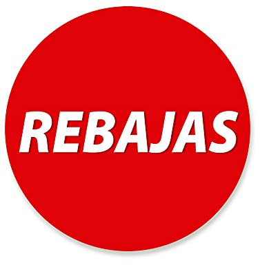 Olmedo Servicios Integrales Vinilos de Descuento Rebajas 50x50 cm - Cartel Adhesivo Ofertas