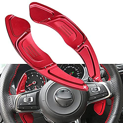 TOTMOX - Extensión de paleta de cambio de volante para VW G-olf MK7 TSI GTI R, color rojo