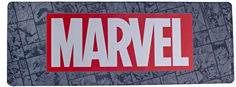 Tapis de Souris & Clavier XXL pour Fan de Comics - Logo Marvel - Licence Officielle - Augmentez Votre Confort sur Votre Ordinateur - 79 cm sur 30 cm