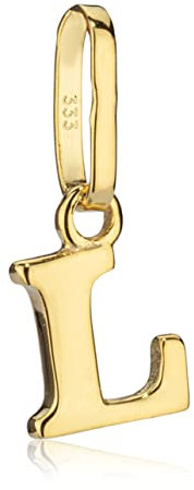NKlaus Kettenanhänger kleiner Buchstabe L 333 Gelb Gold 8 Karat 5x5mm Kinder Alphabet Amulett 1326