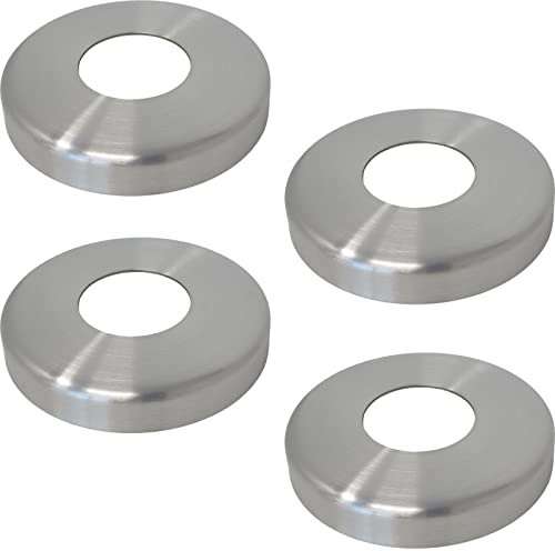 4 x Edelstahl Rosette Ø 105 mm für Bodenanker mit Ø 100 mm Abdeckung für Rohrhalter von SO-TOOLS®