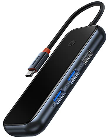 Baseus Hub 7in1 AcmeJoy Series USB-C auf 2xUSB 3.0 + HDMI + USB 2.0 + USB-C PD + SD/TF (dunkelgrau)