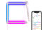 Nanoleaf Lines 90 Grad Squared Starter Kit, 4 Smarten LED RGBW Lichtleisten - Modulare WLAN 16 Mio. Farben Wandleuchte Innen, Musik & Bildschirm Sync, OK mit Alexa Google Apple, für Deko & Gaming