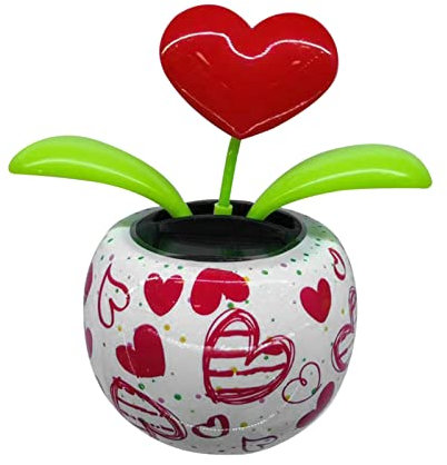Pomurom Wackelfigur Blume, Solar Tanzende Blume Solarblume Wackelblume Solar Wackelfigur Blume/Sonnenblume/Sonne/Herz/Biene/Insekt Spielzeug für Auto Armaturenbrett Haus Büro Schreibtisch Dekoration