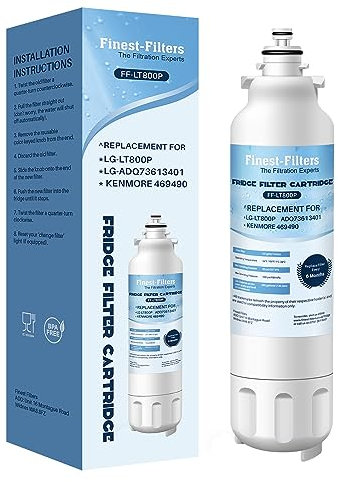 Finest-Filters LT800P Fridge Water Filter Compatible with LG LT800P, ADQ73613401 Refrigerator Water Filter Replacement Cartridge