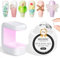 MIZHSE Solid Sculpture Builder Gel for Nails, Clear Non-Stick Hand Nail Extension Gel Nails Starter Kit with Mini Nail Lamp - 10W U V/LED Nail Dryer U V Light for Nails for 3D Nail Gel Nail Polish Kit