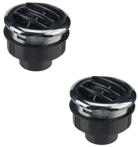 ibasenice 2stücke c Rund-entlüftungsöffnung Für Klimaanlage Elektroplattierte Ausführung Kompatibel Mit Wohnmobilen Und Bussen Rohrgröße Langlebig Und Vielseitig Einsetzbar