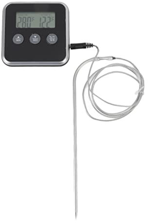 Termómetro Digital Para Carne Termómetro De Cocina Inalámbrico Sonda Larga Termómetro Para Alimentos Pantalla LCD Función De Alarma Para Barbacoa Horno Utensilios De Cocina Industriales