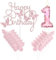 mciskin Happy 1st Birthday Candles,Butterfly Cake Decorations,Pink Number 1 Candle for Cake,Pink Cupcake Toppers Girls,Glitter Butterfly Topper for Girls' First Birthday Decorations
