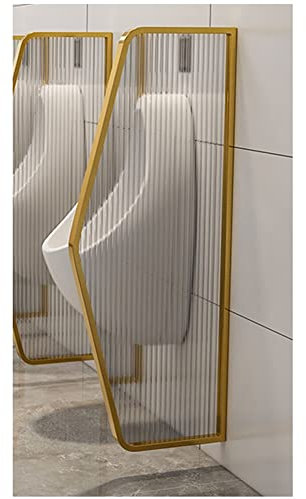 NOALED Urinal-Sichtschutz-Toilettentrennwand, Urinal-Sichtschutzplatten, wandmontierter Urinal-Trennschutz, Edelstahlrahmen und durchscheinende Glasscheibe
