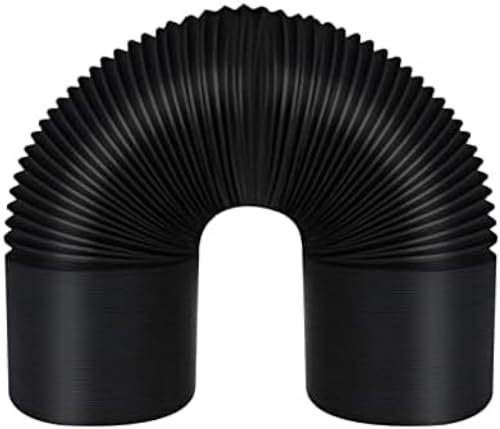 Extendable Air Conditioner Hose, 150Mm Air Duct Flexible Hose Universal Portable Replacement AC Tube for Heating Cooling Ventilation and Exhaust with Length 1.5M,Black