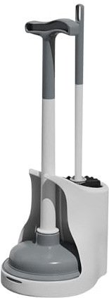 WC Saugglocke und Toilettenbürste Set, Pümpel und Klobürste mit Halter, WC bürste für Badezimmer und Gäste-WC, Klobürstenhalter für Badezimmer und Gäste-WC Stehen Nachhaltige Toilet Brush