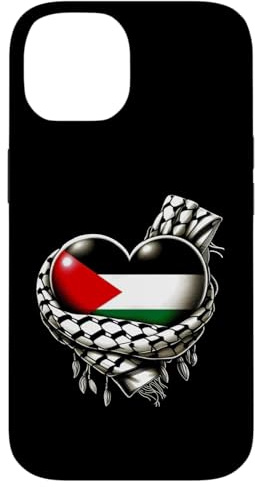iPhone 14 Palestine Heart Flag Palestinian Keffiyeh Palestine Case