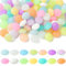 Airssory 100 Pcs Random Color Rondelle Silicone Focal Beads Disc Abacus Silicone Loose Spacer Beads for Keychain Making Necklace Lanyard Accessories Bulk