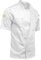 strongAnt Kochjacke Herren Slim Fit Stretch BW mit Druckknöpfen, Bäckerjacke - Kurzarm - weiß 5XL