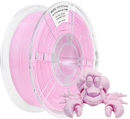 iBOSS PETG Filament 1,75 mm, hohe Festigkeit und hohe Zähigkeit PETG 3D-Drucker Filament, 1 kg Spule, Maßhaltigkeit +/- 0,02 mm, 3D-Drucker(PETG Kirschblüte Rosa)