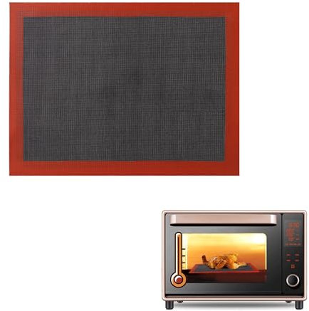 1PCS Baking Mat for Macaron Baking Mat Black Silicone Baking Sheets for Oven Perforated Silicone Baking Mat Reusable Nonstick Bread Mat Silicone Baking Mat for Cookies Bread and Pastry