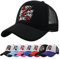 Enwokran Baseballkappe Quirky Bizarre Stickerei Hüte Unisex Hip Hop Trucker Caps Schaumstoff Front Mesh Zurück Verstellbare Snapback Sonnenschutz Hüte Baseball Cap (Schwarz)