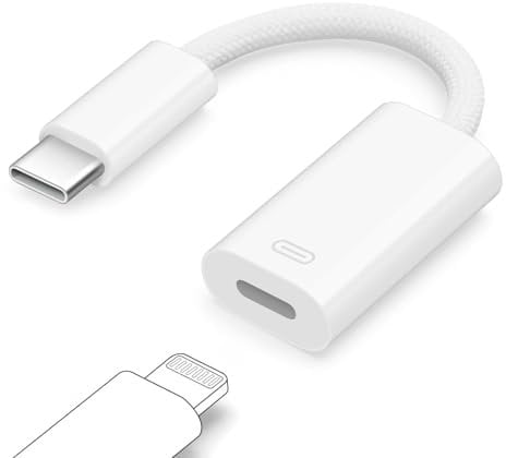 Seminer Adaptateur Audio Casque USB C vers Lightning, 3in1 Type-C Mâle vers Lightning Femelle avec Convertisseur de Données et de Charge pour iPhone 16/15 Series, iPad and More