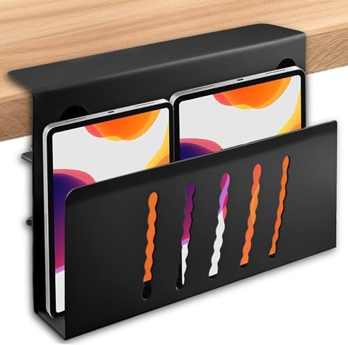 Soporte lateral de escritorio y pared para ordenador portátil, organizador de cajones y escritorio, sin