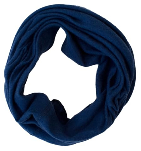 Lilano Natur Bio Wolle-Seide Schlauchschal, 70% Wolle 30% Seide, Unisex Loop-Schal für Sport und Freizeit