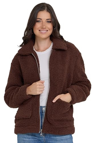 Steve Madden Sherpa Jacket Women - Oversized Faux Fur Winter Coats for Women, Shearling Fleece Plus Size Winter Jacket XS-3X