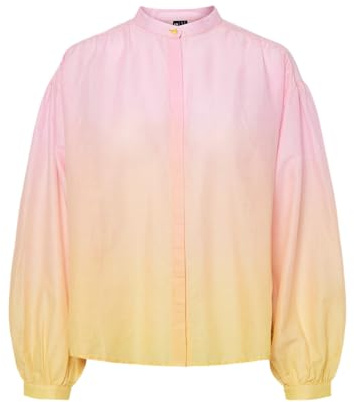 PIECES Damen Pcbibiane Ls WVN Shirt Fc Bc
