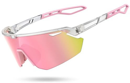 Lamicall Schnelle Brille Herren, Fahrradbrille Damen - [24g TR-90 Super Leicht] Polarisiert Sportbrille Laufbrille mit Verstellbaren Nasenpad & Bügel, UV400 Sonnenbrille Sport für Fahrrad/Ebike/Laufen