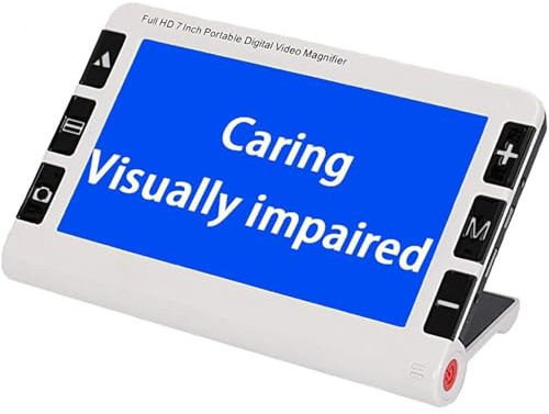 7.0 Video Digital Magnifier, 2x-32x Portable Electronic Reading Aid, 5200mah Handheld Cordless Magnifying Glass With 19 Color Modes, For Visually Impaired Low Vision