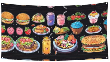Gesundes Essen-Banner, Halloween-Weihnachts-Banner, Party-Dekorationen, Studio-Requisiten, Festival-Dekoration, Feiern