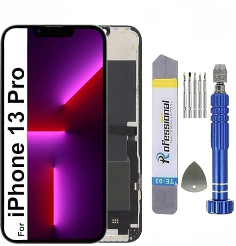 It'Go Full INCELL Display für iPhone 13 Pro LCD Bildschirm Ersatz Touchscreen mit Werkzeug Schwarz mit Rahmen Hohe Qualität