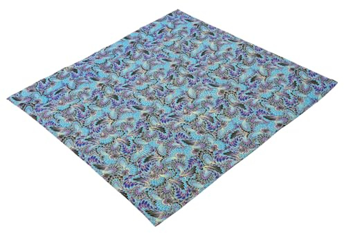 Cabilock Japanisches Wickeltuch Baumwollstoff 68cm Quadratisch Blau Verziert Bento Lunchbox Geschenk Verpackungstuch Faltbar Wiederverwendbar